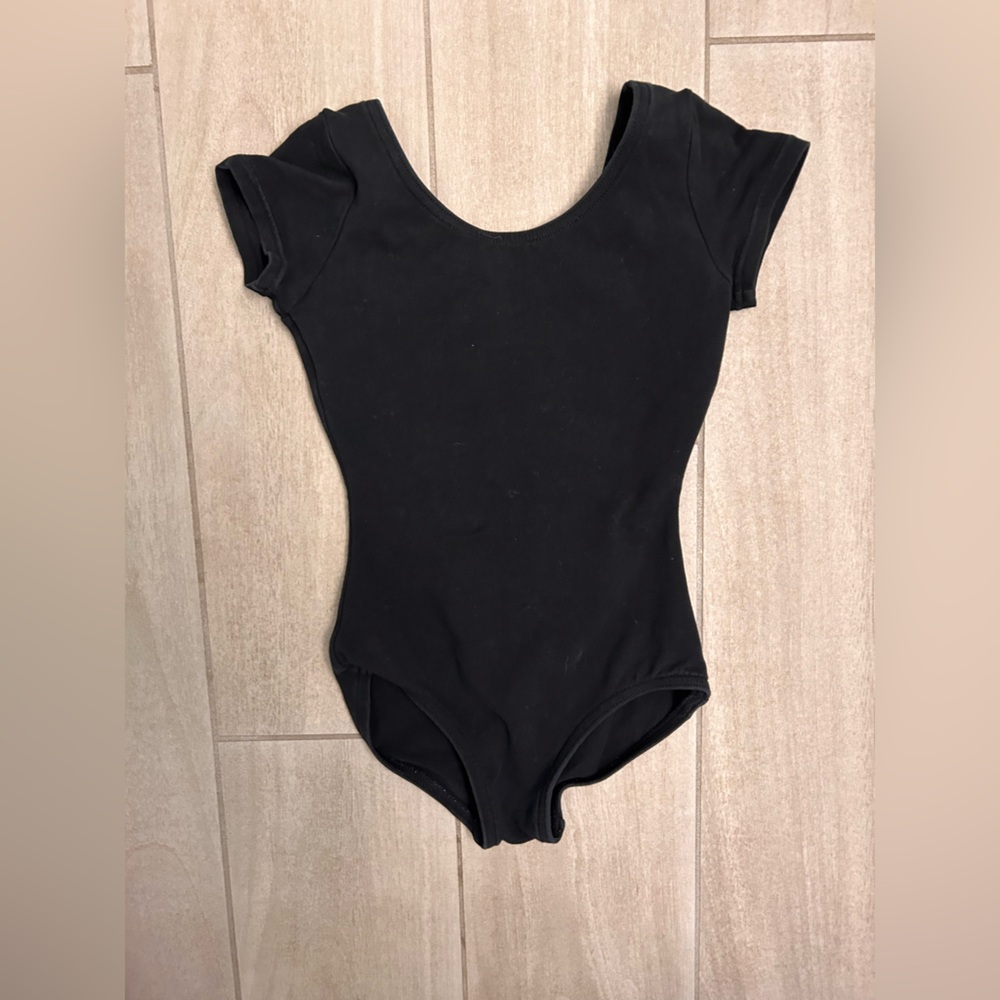 Capezio kids black ballet leotard size small